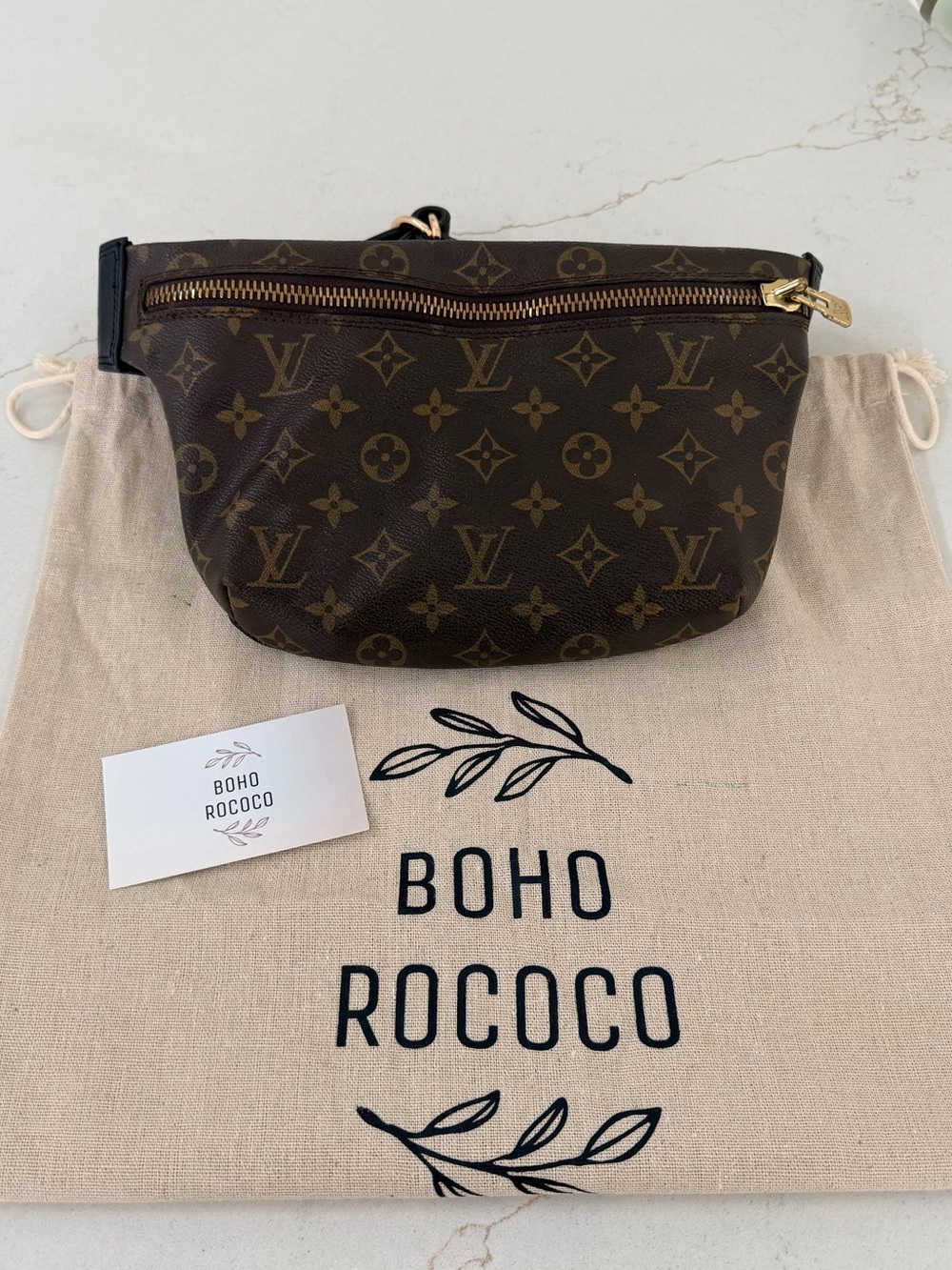 Louis Vuitton Brown Monogram Crossbody Belt Bag